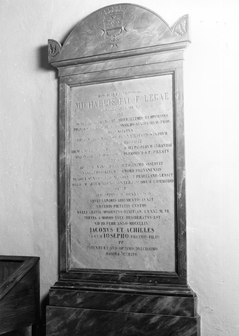 lapide tombale - bottega romagnola (sec. XIX)