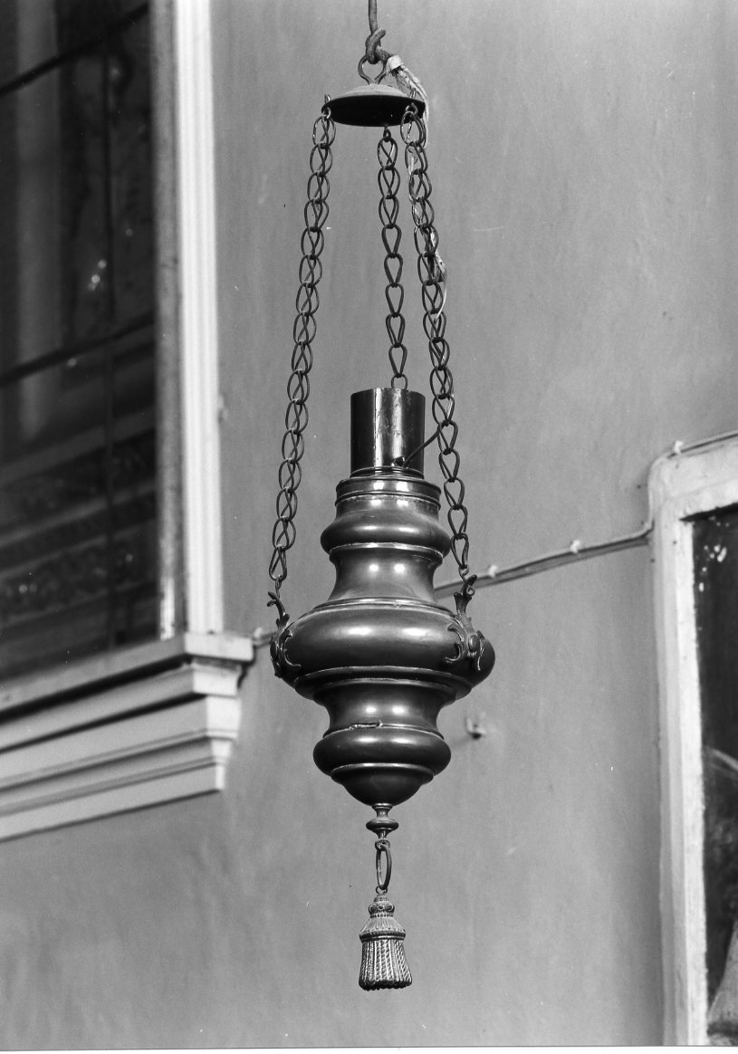 lampada pensile - bottega romagnola (inizio sec. XIX)