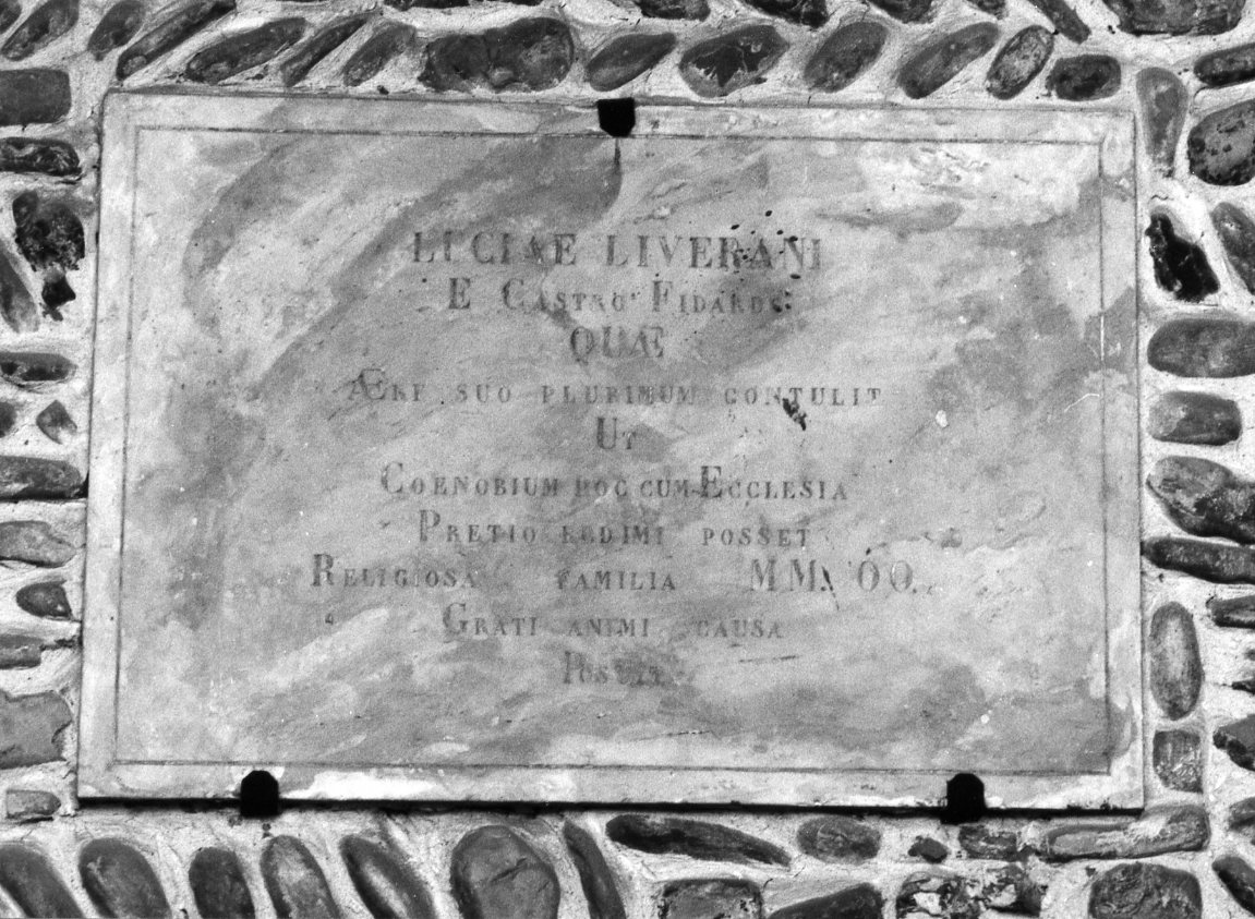 lapide commemorativa - bottega romagnola (sec. XIX)