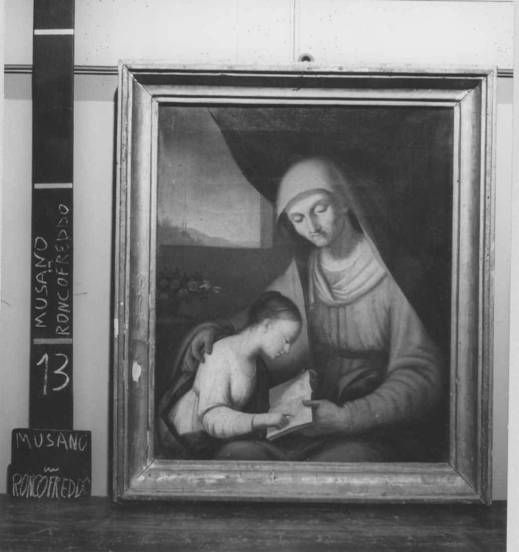 Sant'Anna insegna a leggere a Maria Vergine (dipinto) - ambito romagnolo (prima metà sec. XIX)
