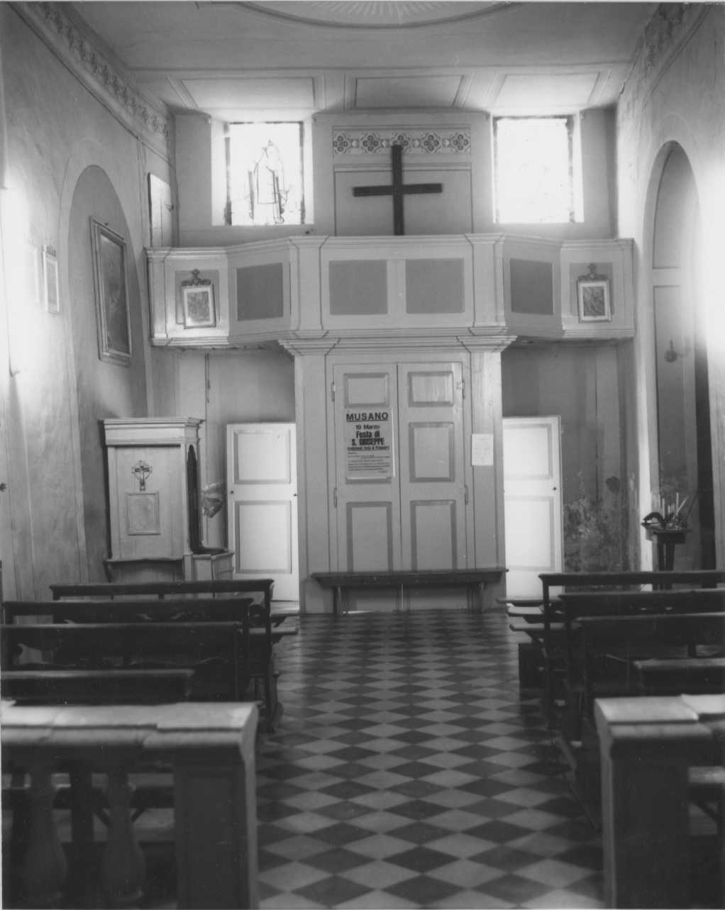 bussola d'ingresso, elemento d'insieme - bottega romagnola (sec. XIX)