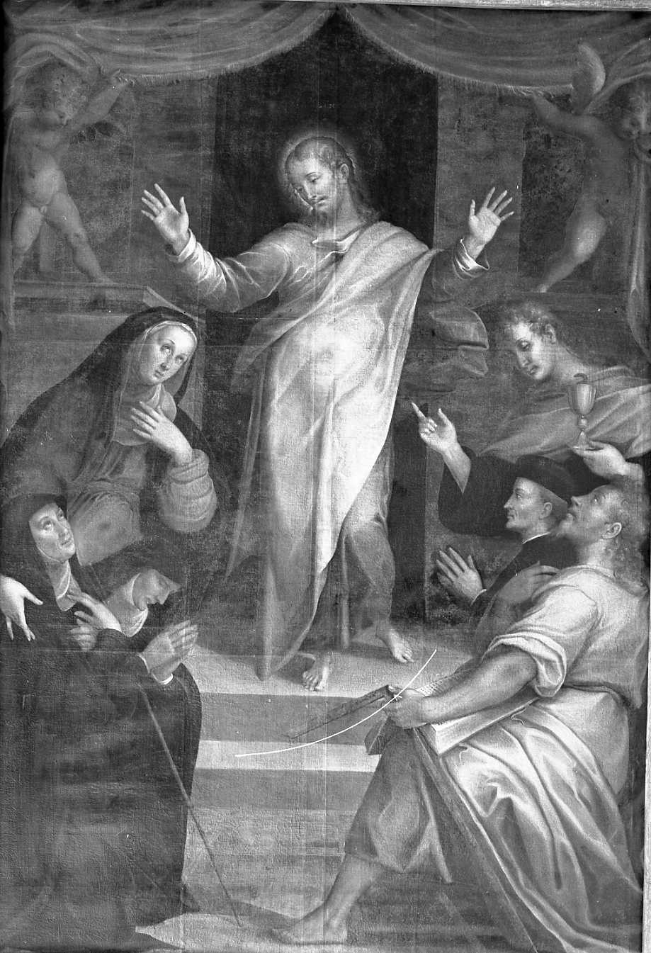 Il profeta Zaccaria appare ad alcuni Santi, Zaccaria (pala d'altare) di Longhi Francesco (sec. XVI)