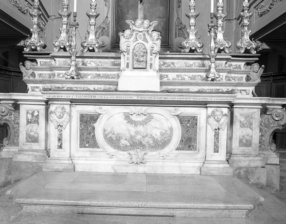 altare maggiore di Toschini Domenico (bottega) (sec. XVIII)