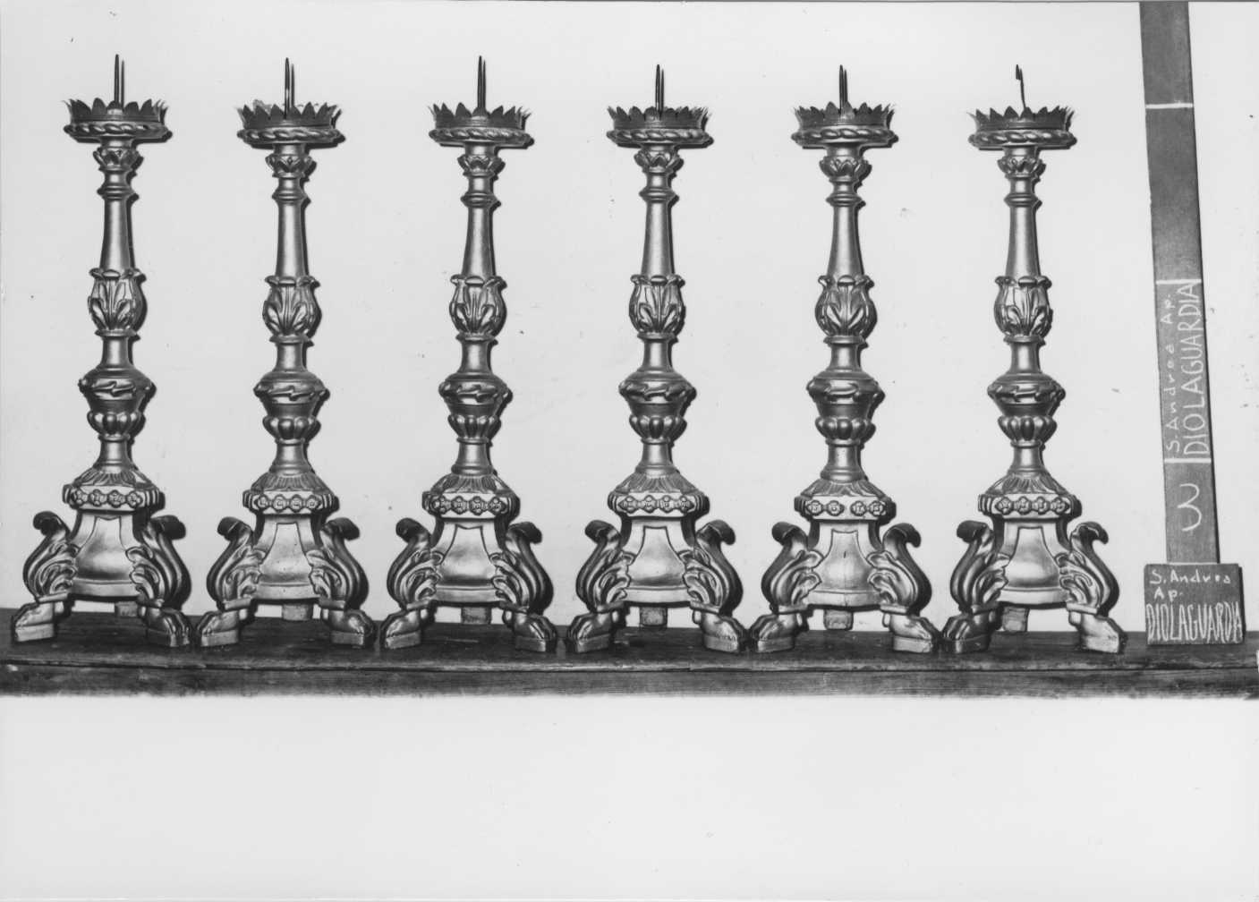 candeliere, serie - bottega romagnola (sec. XVIII)