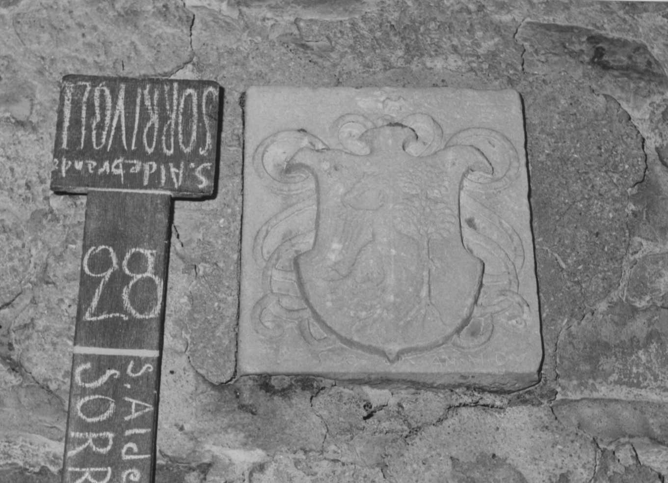 stemma (rilievo) - bottega romagnola (secc. XV/ XVIII)