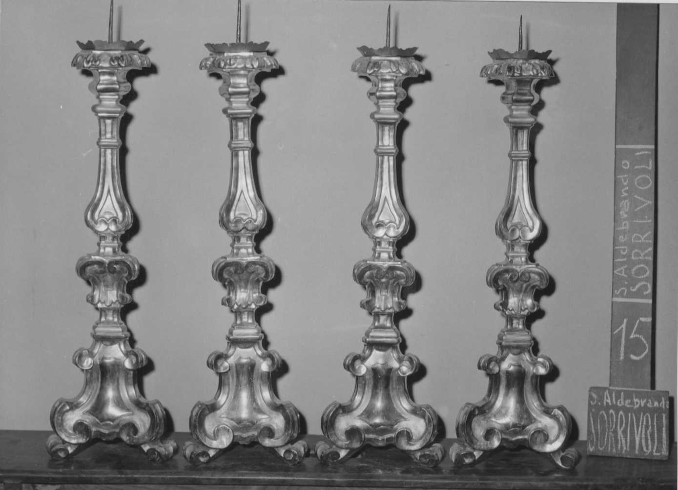 candeliere, serie - bottega romagnola (sec. XVIII)