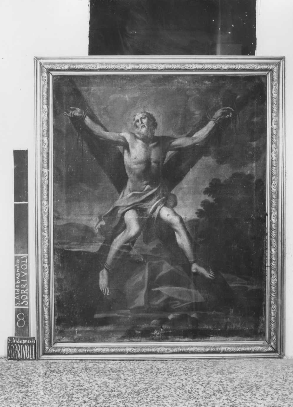 crocifissione di Sant'Andrea (dipinto) - ambito romagnolo (secc. XVII/ XVIII)