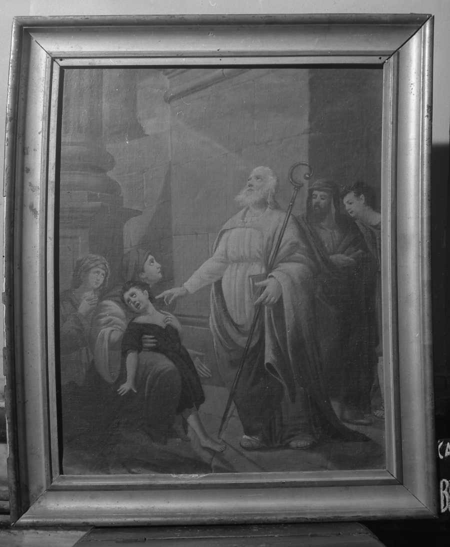 Una scena miracolosa, scena di miracolo (dipinto) - ambito forlivese (ultimo quarto sec. XIX)