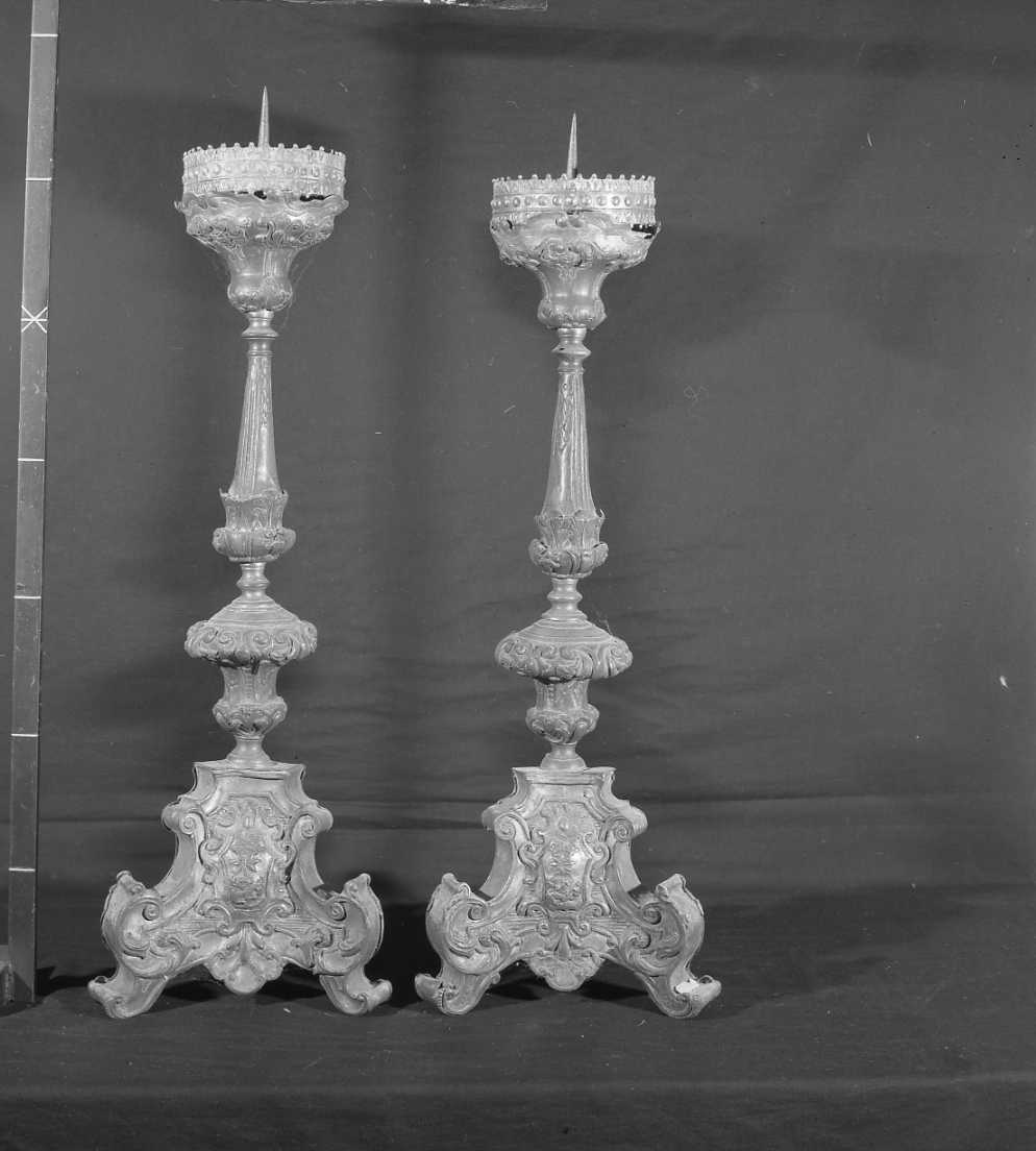 candeliere, coppia - ambito bolognese (seconda metà sec. XVIII)