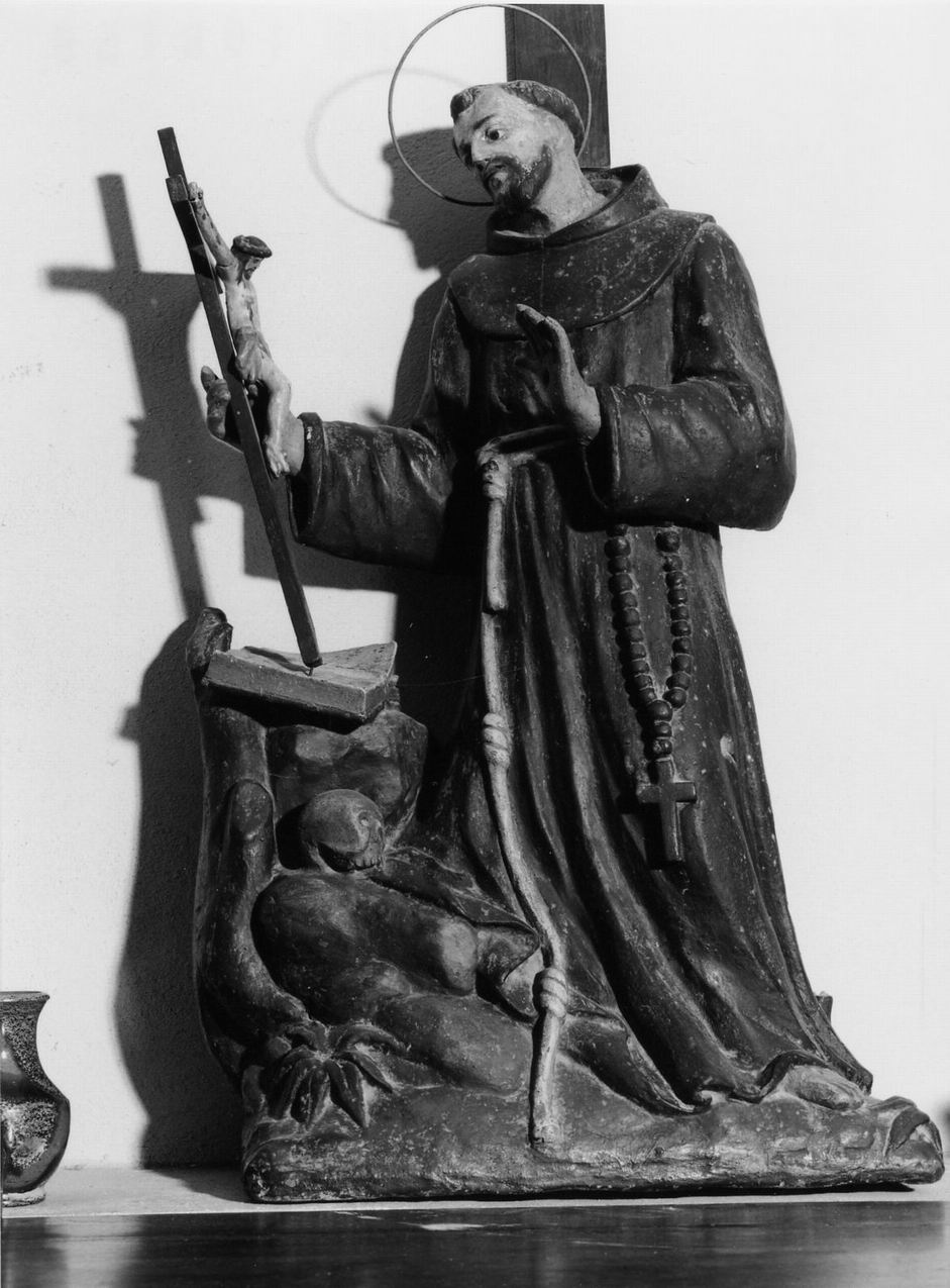 San Francesco d'Assisi (statuetta) di Rosetti Giuseppe detto Mutino da Brisighella (inizio sec. XX)