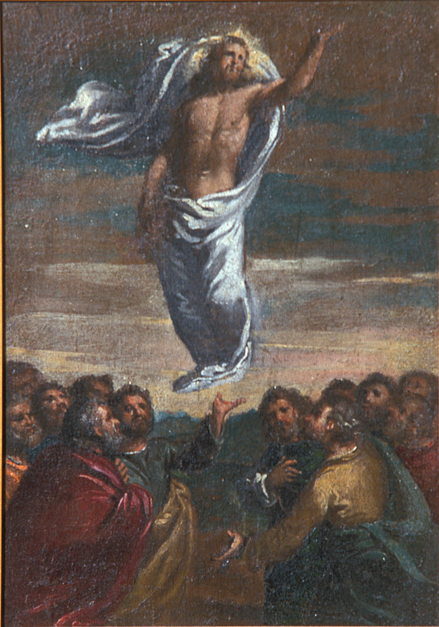 Ascensione di Gesù Cristo (dipinto, elemento d'insieme) di Scarsella Ippolito detto Scarsellino (inizio sec. XVII)
