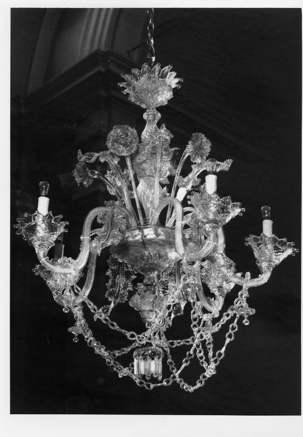 lampadario - a bracci - bottega muranese (sec. XIX)