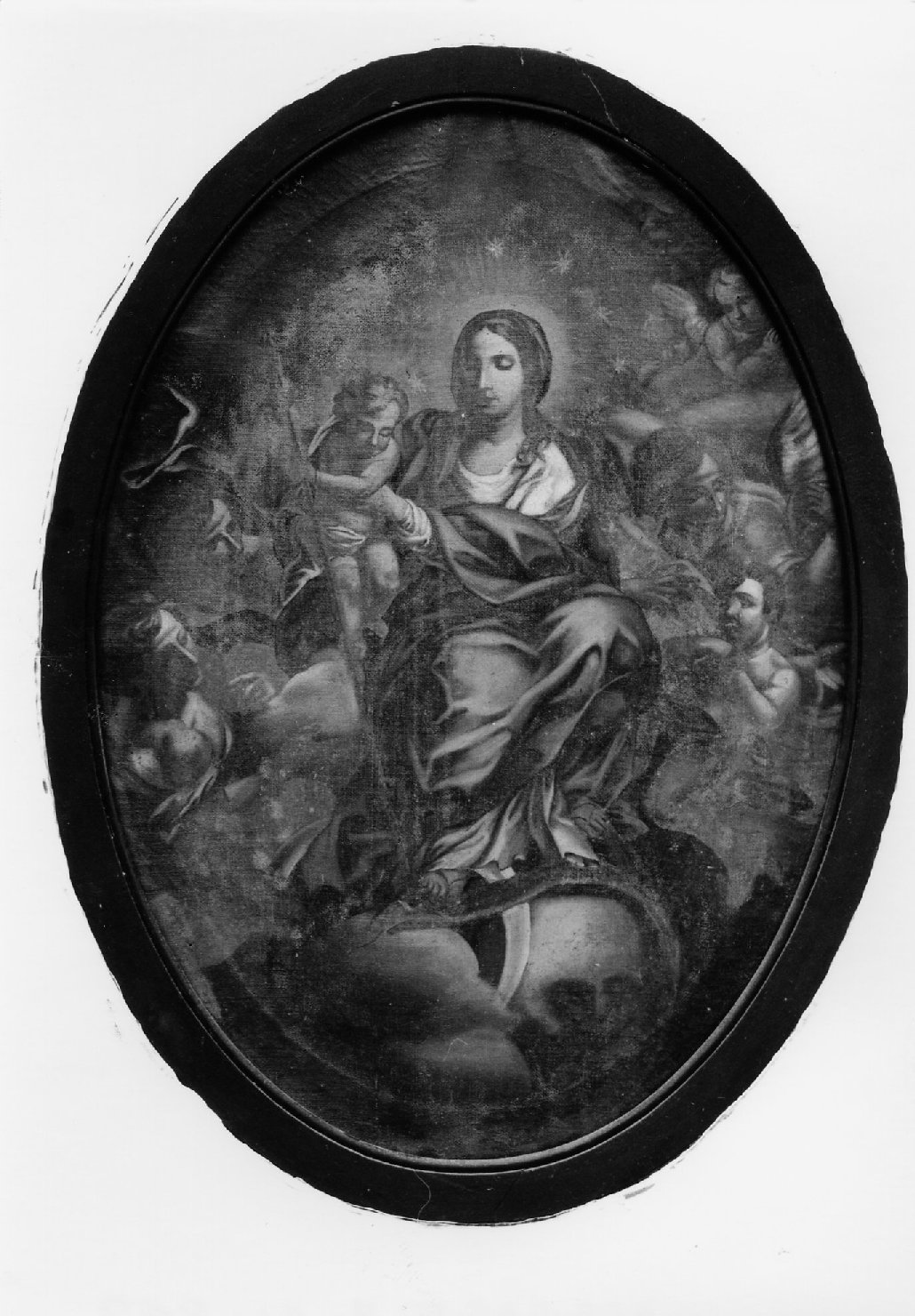 Madonna dell'Apocalisse tra angeli, Madonna con Bambino e angeli (dipinto) - ambito romagnolo (metà sec. XVIII)