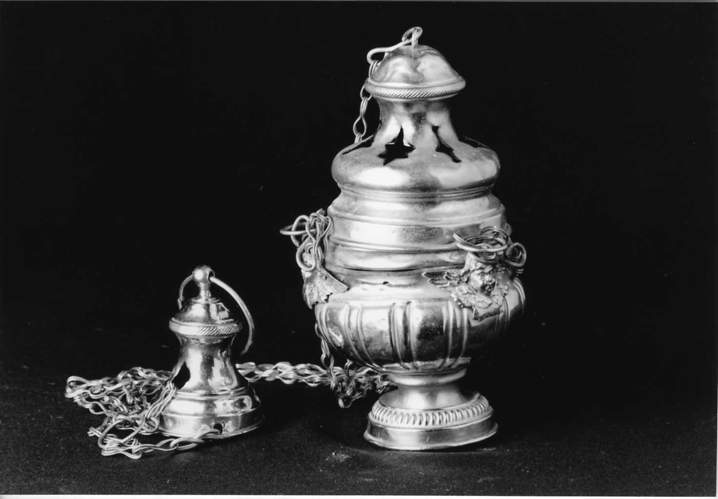 turibolo, elemento d'insieme - bottega romagnola (prima metà sec. XX)