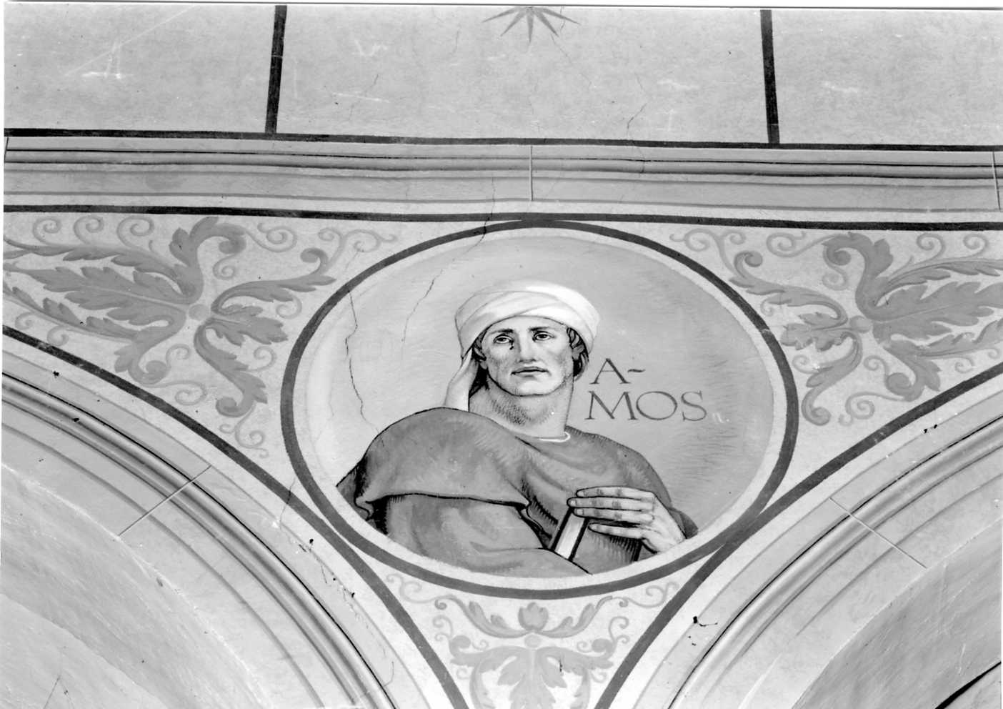 profeta Amos (dipinto, elemento d'insieme) - ambito parmense (sec. XX)