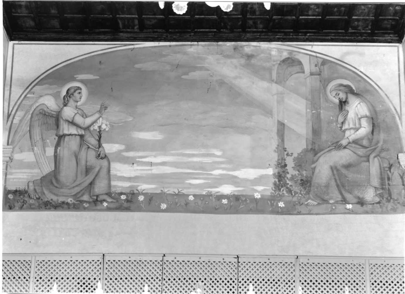 Annunciazione (dipinto, elemento d'insieme) - ambito parmense (sec. XX)