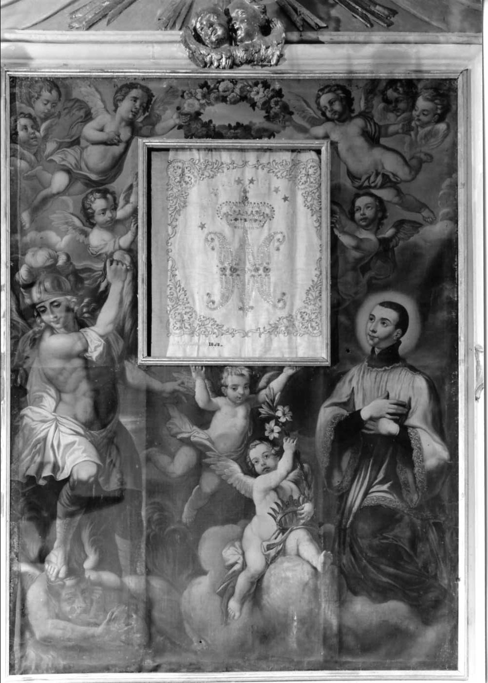 San Michele Arcangelo e San Luigi Gonzaga (pala d'altare) - ambito romagnolo (inizio sec. XVIII)