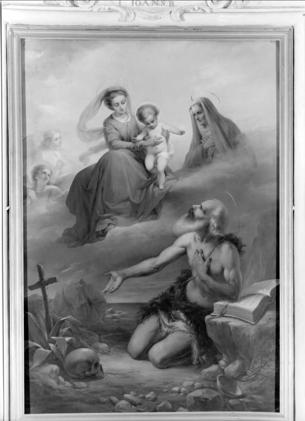 Madonna con Bambino, Sant'Onofrio e Sant'Anna (pala d'altare) di Folchi Ferdinando (sec. XIX)