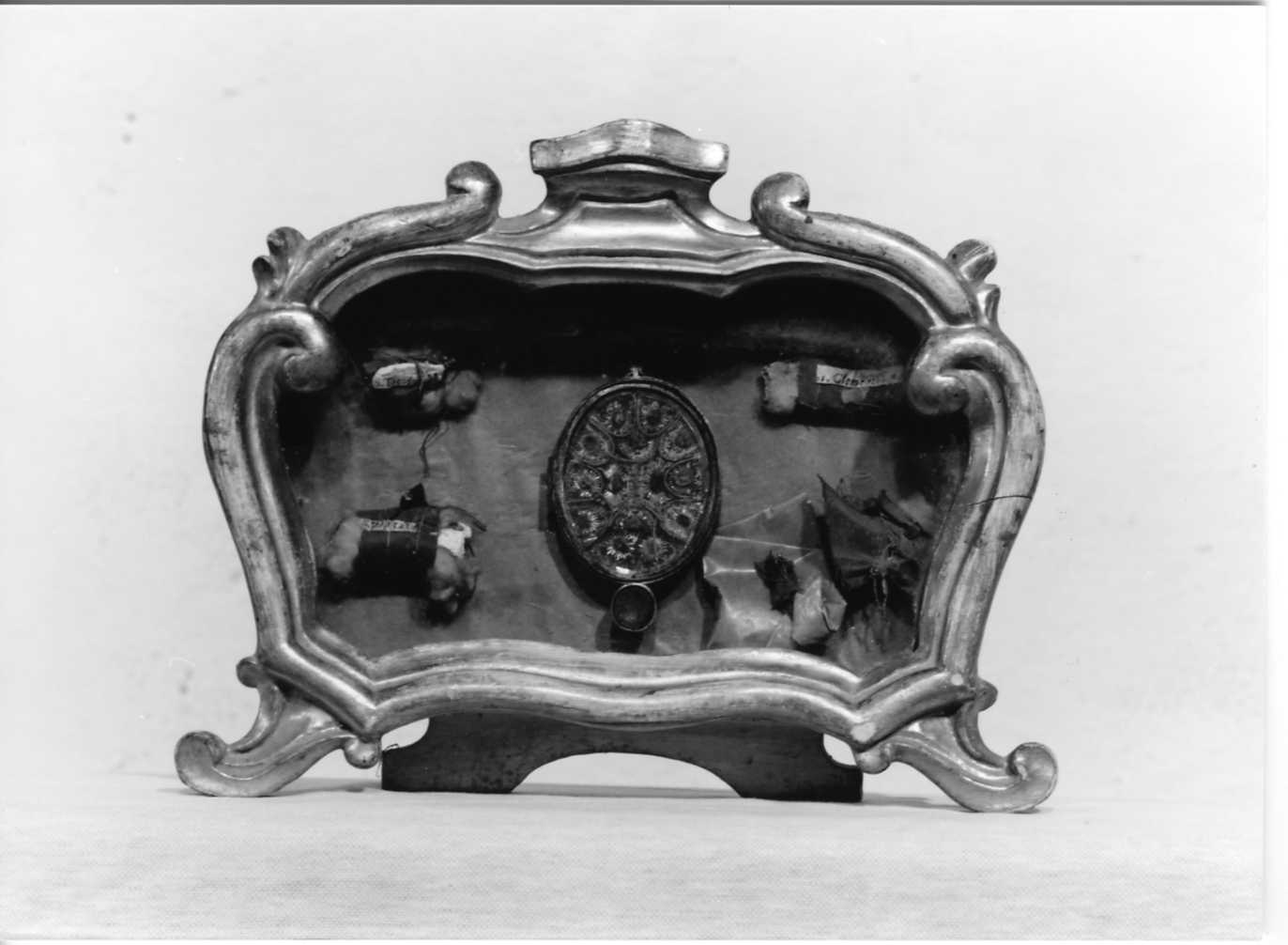 reliquiario - bottega tosco-romagnola (fine/inizio secc. XVIII/ XIX)