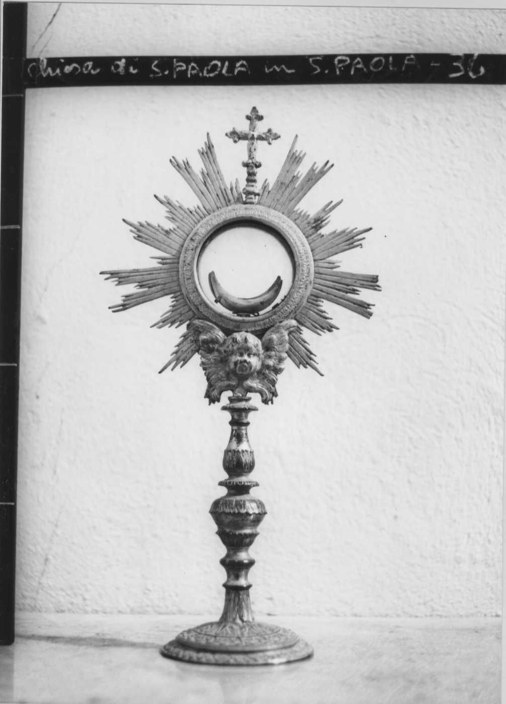 ostensorio - bottega Italia centro-settentrionale (seconda metà sec. XVII)