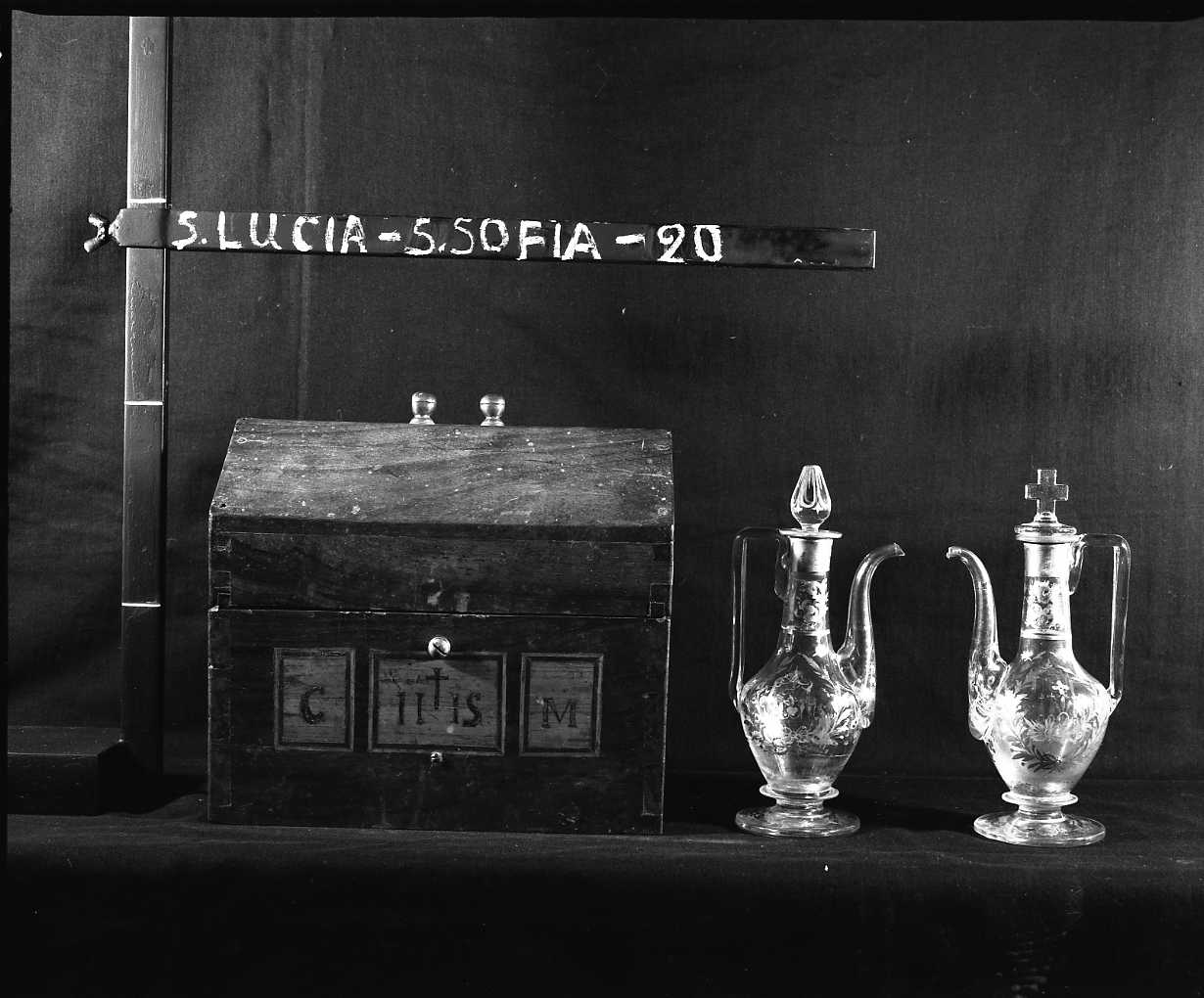 servizio di ampolline, insieme - bottega veneta (sec. XIX)