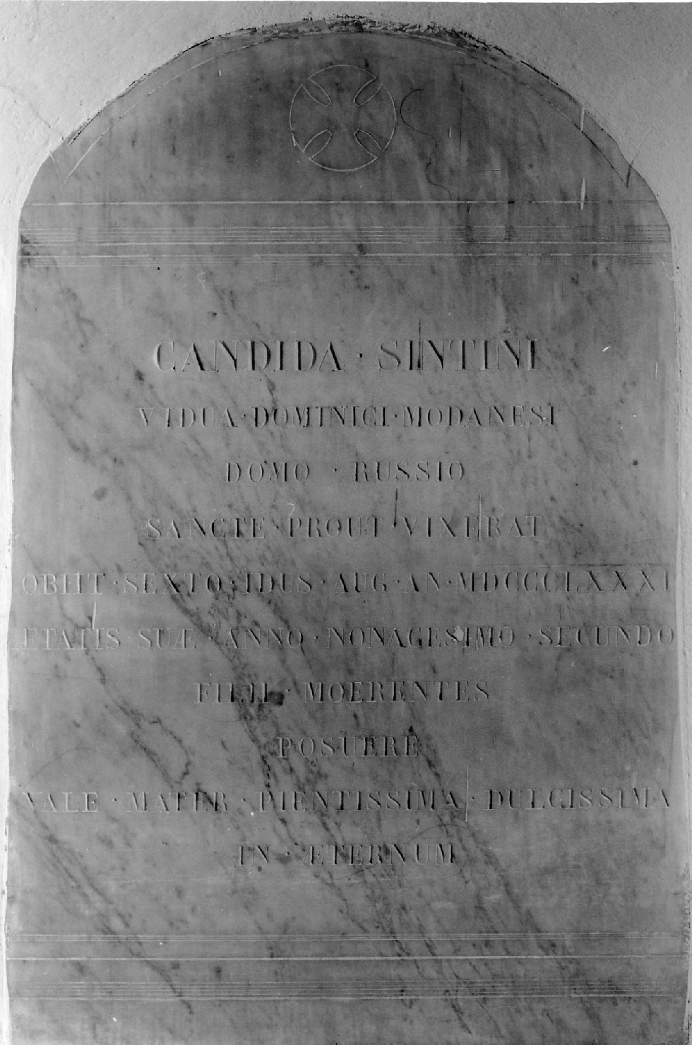 lapide tombale - bottega emiliano-romagnola (sec. XIX)