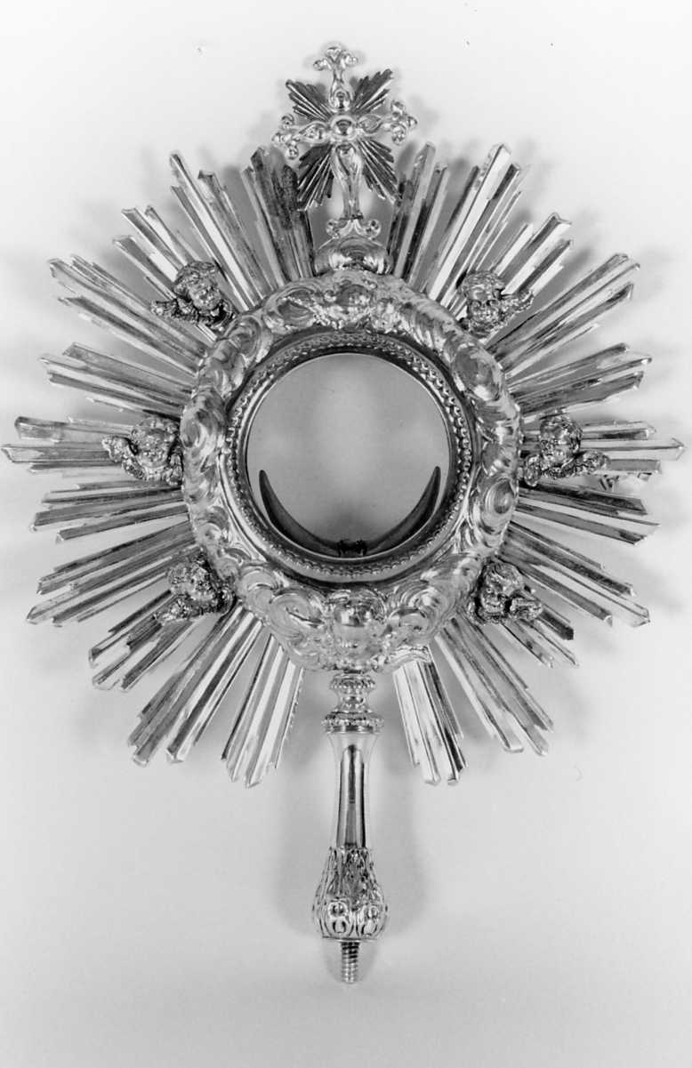 ostensorio - a raggiera, frammento - ambito romagnolo (ultimo quarto sec. XVIII)