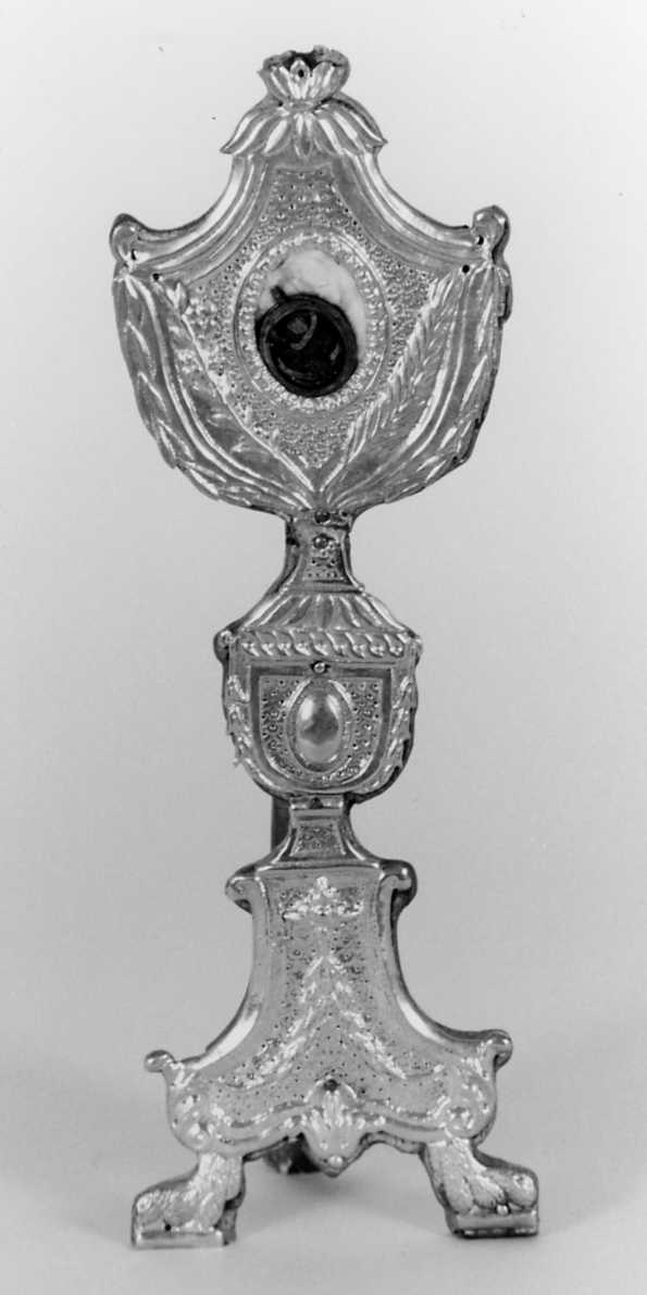 reliquiario - a ostensorio - ambito romagnolo (metà sec. XIX)