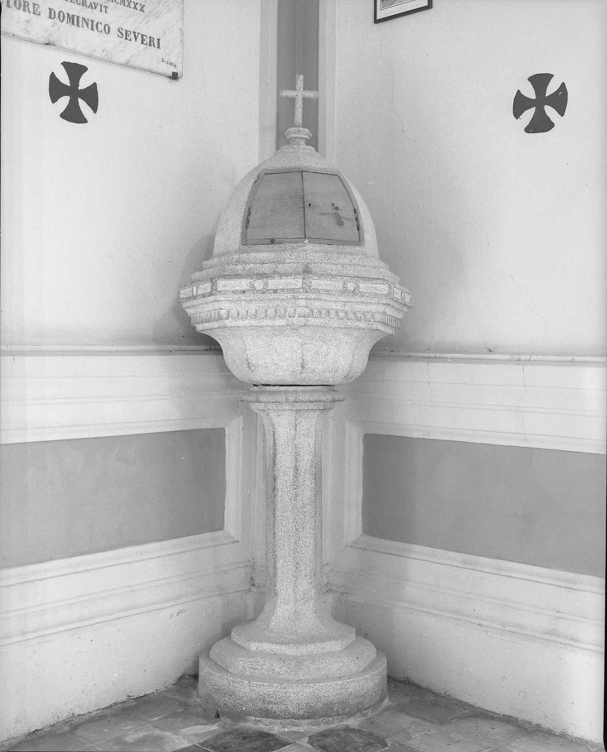 fonte battesimale - ambito tosco-romagnolo (secondo quarto sec. XX)