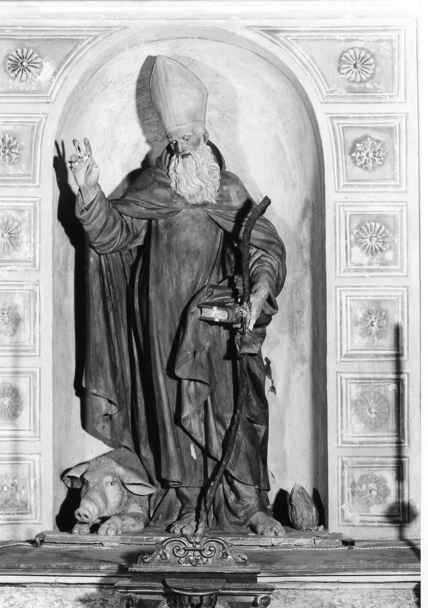 Sant'Antonio Abate (statua) di Ballanti Graziani Giuseppe (fine sec. XVIII)