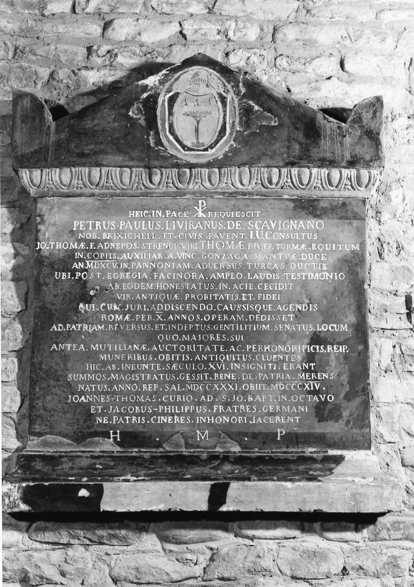 lapide tombale - bottega romagnola (sec. XIX)