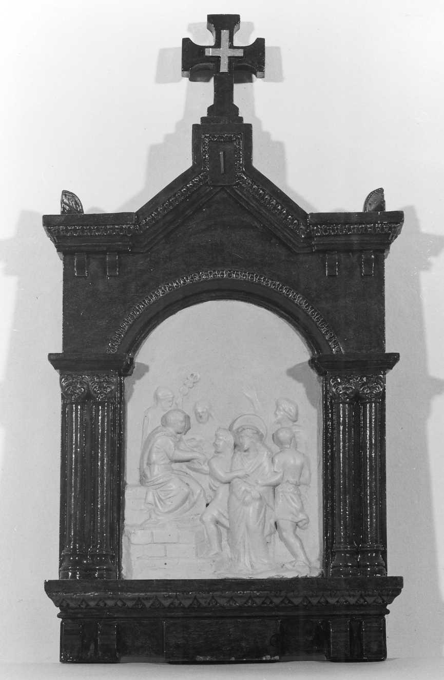 stazioni della via crucis (rilievo, ciclo) - produzione romagnola (fine sec. XIX)