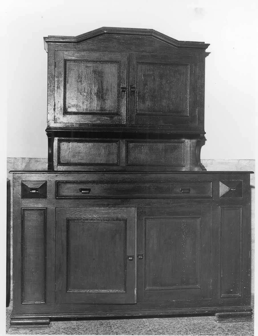 credenza a due corpi - produzione romagnola (seconda metà sec. XIX)