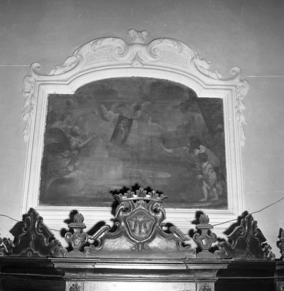 Il miracoloso trasporto della Immagine della Beata Vergine del Lago (dipinto, serie) di Zambianchi Domenico (attribuito) (prima metà sec. XVIII)