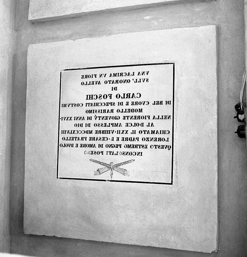 lapide tombale - bottega romagnola (metà sec. XIX)