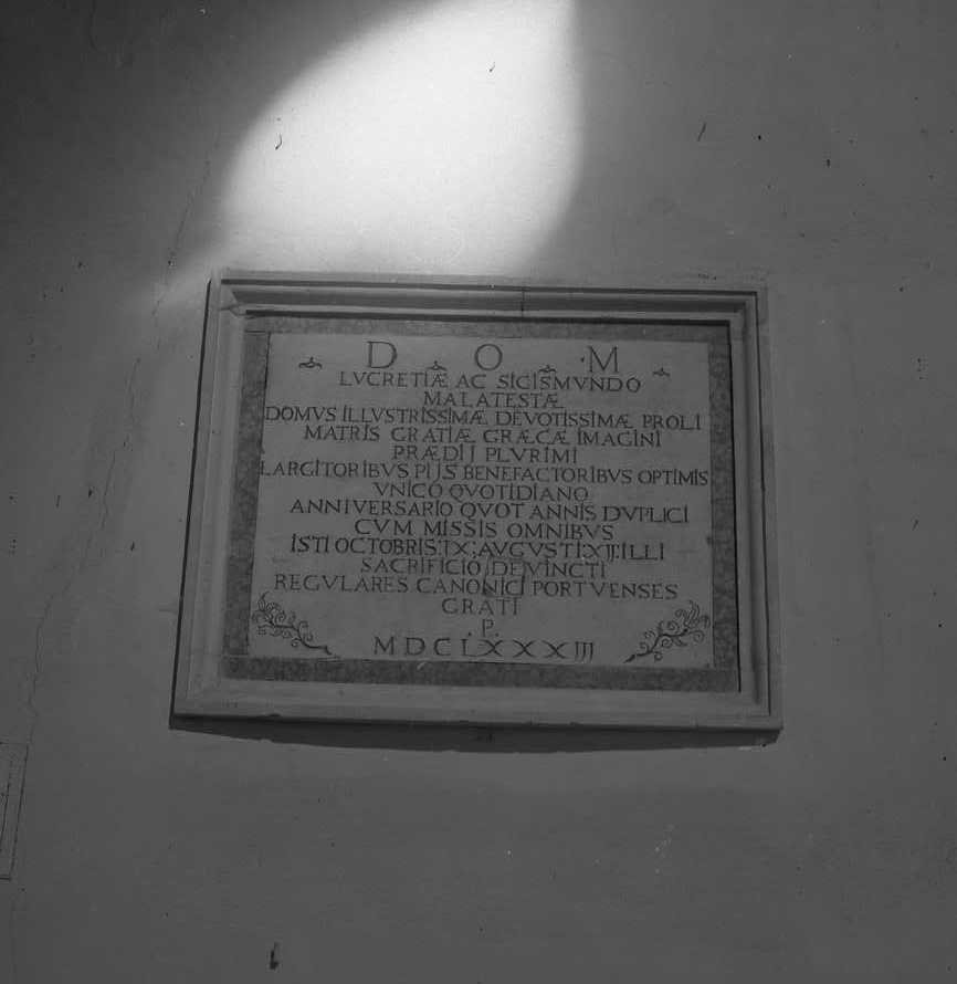 lapide - bottega romagnola (ultimo quarto sec. XVII)