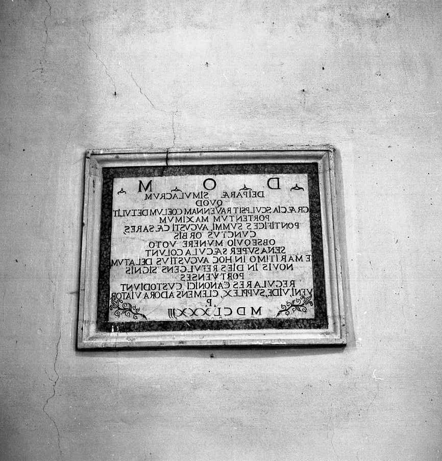 lapide - bottega romagnola (ultimo quarto sec. XVII)