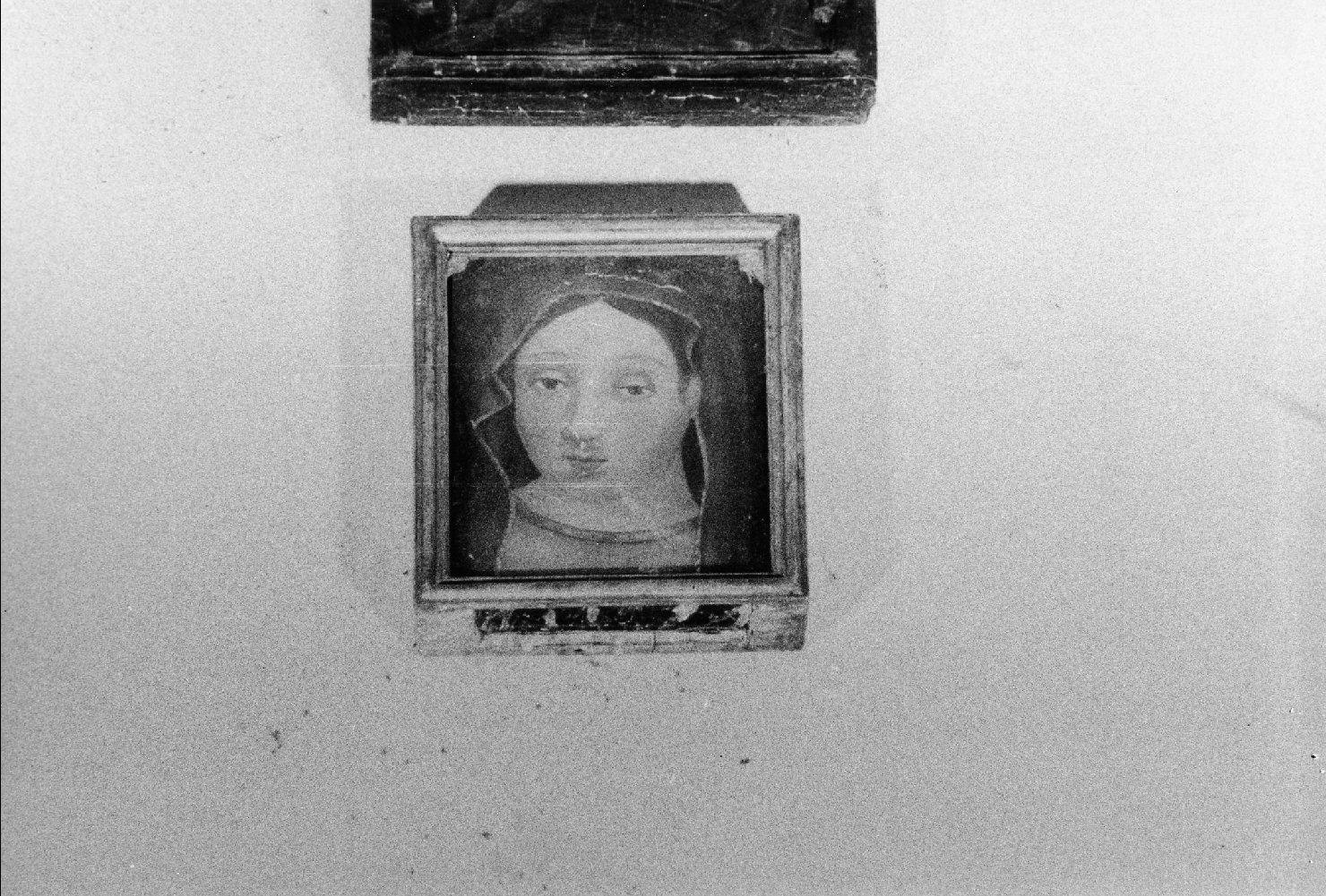 volto di Madonna (dipinto, frammento) - ambito romagnolo (?) (secc. XV/ XVI)