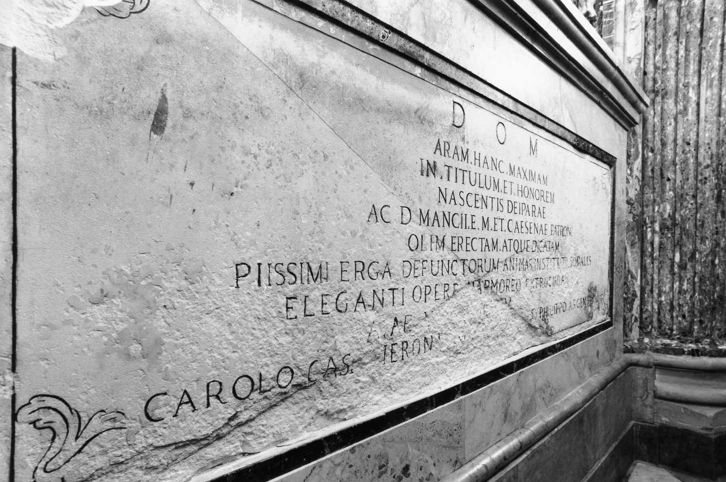 lapide commemorativa - manifattura romagnola (sec. XVIII)