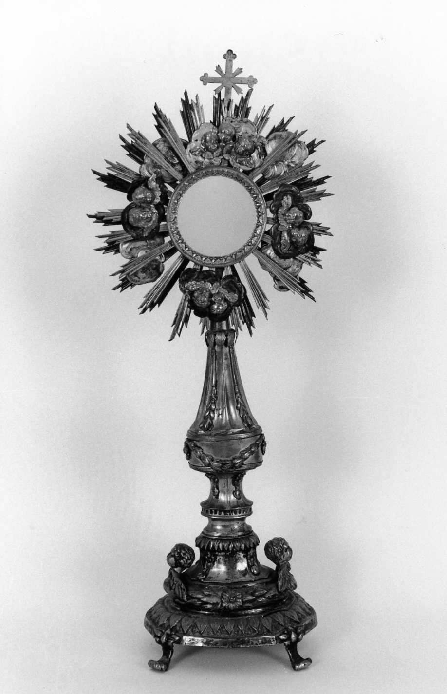 ostensorio - a raggiera - bottega emiliano-romagnola (prima metà sec. XIX)