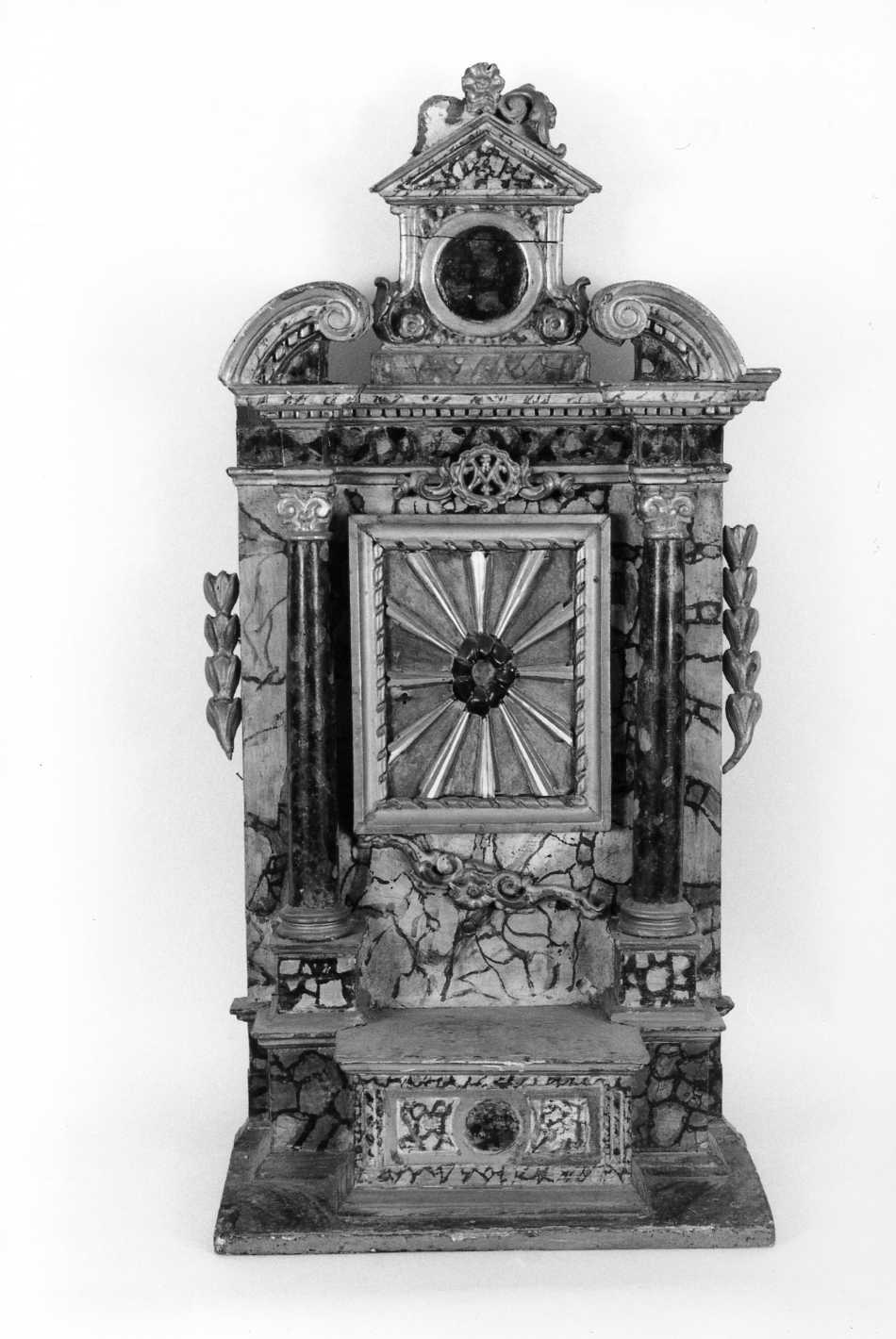 tabernacolo - a frontale architettonico - bottega emiliano-romagnola (seconda metà sec. XIX)