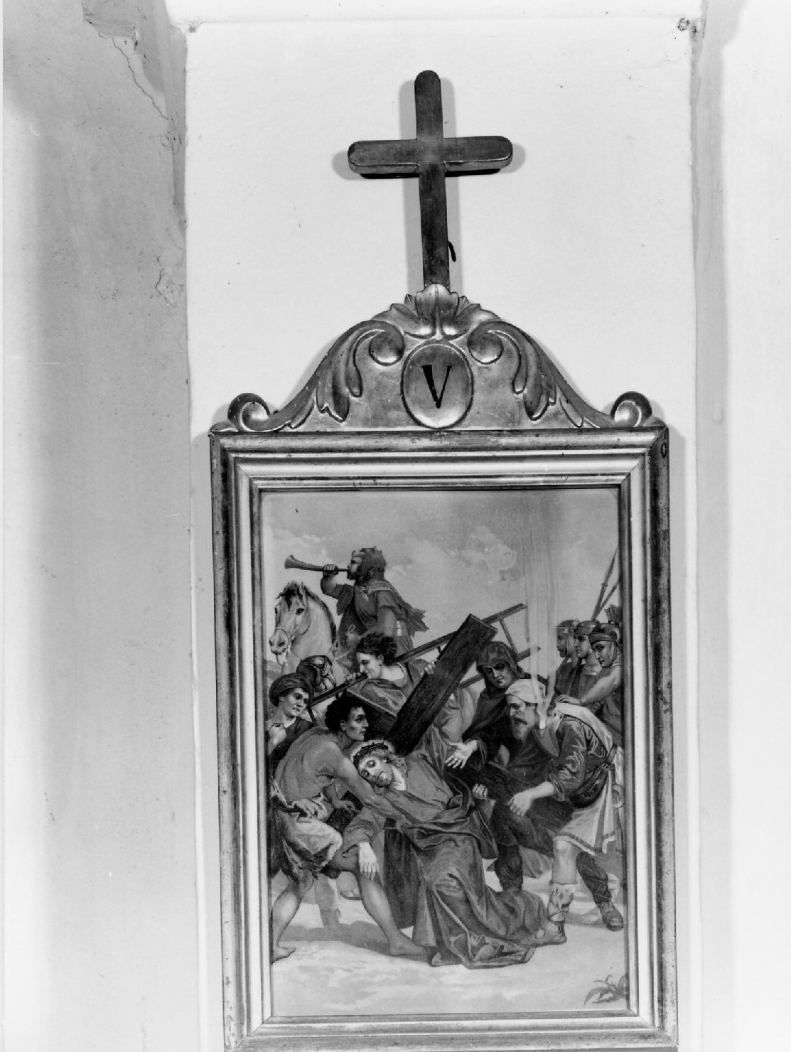 stazioni della via crucis (cornice) - bottega faentina (fine sec. XIX)