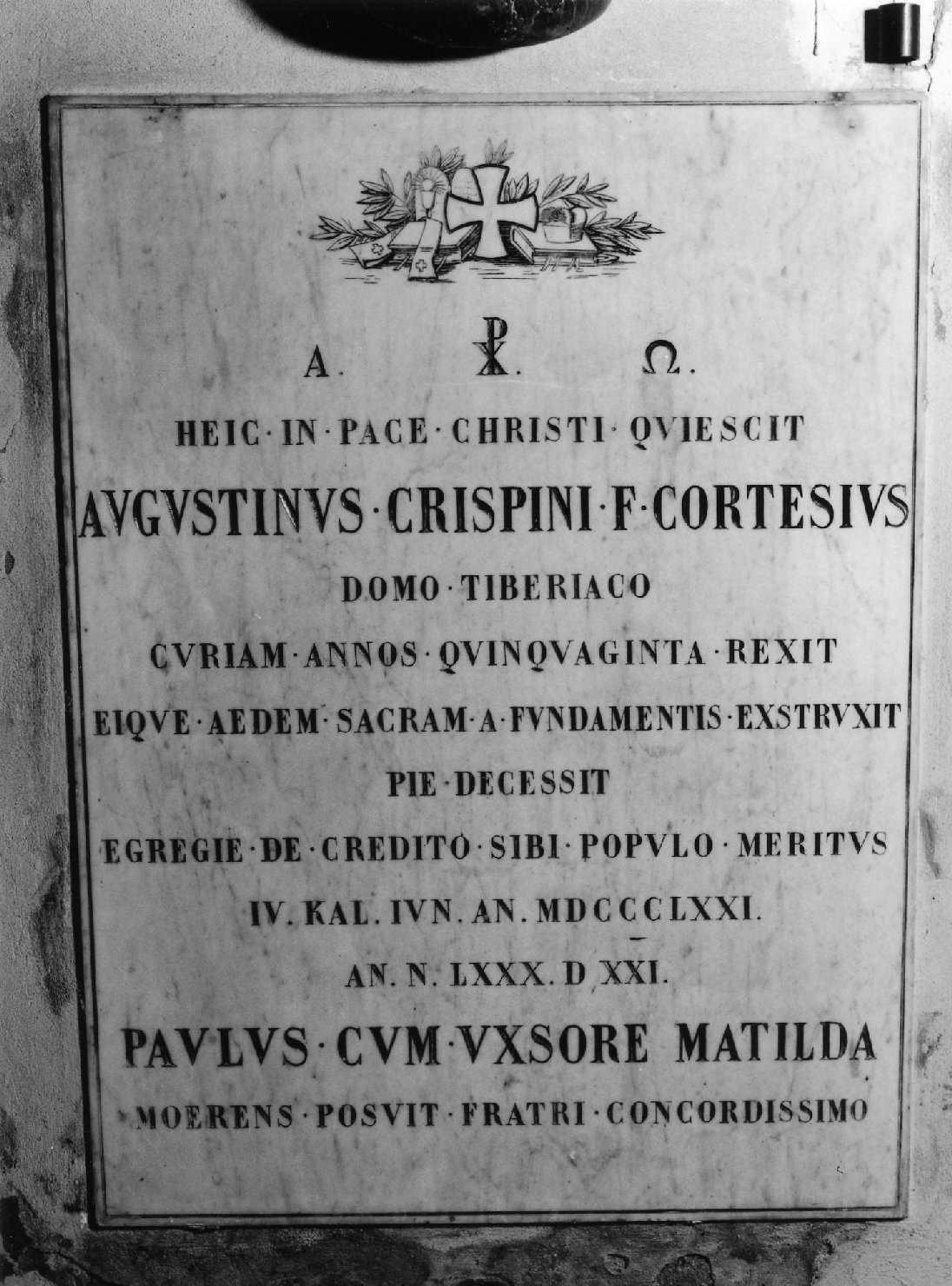 lapide tombale - bottega romagnola (sec. XIX)