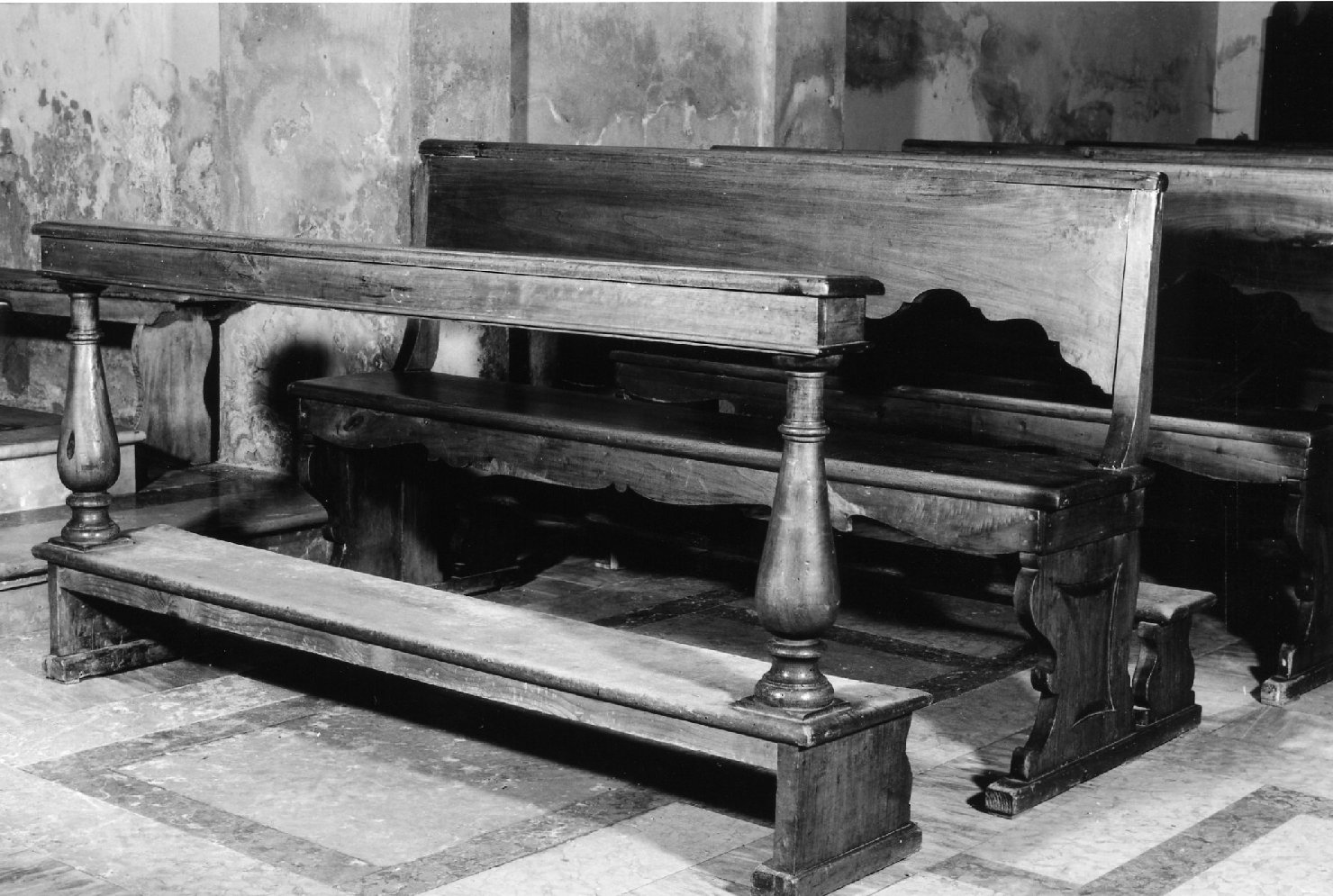 banco da chiesa - bottega faentina (metà sec. XIX)