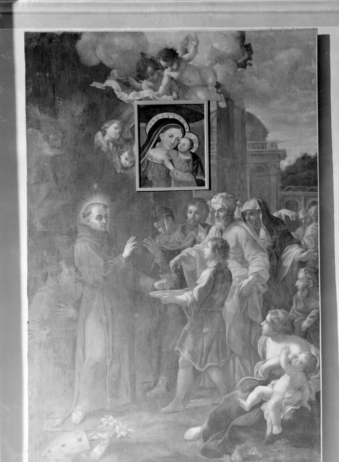 miracolo di un santo francescano (dipinto) di Valbonesi Michele (sec. XVIII)