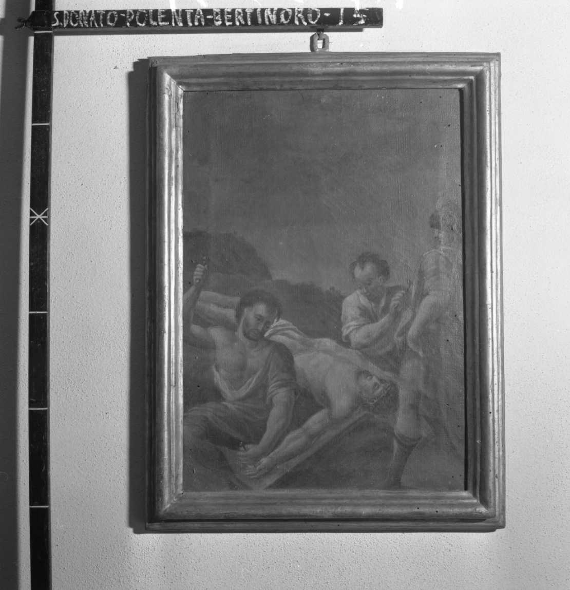 Gesù è inchiodato alla Croce, stazioni della via crucis (dipinto, ciclo) - ambito forlivese (seconda metà sec. XVIII)