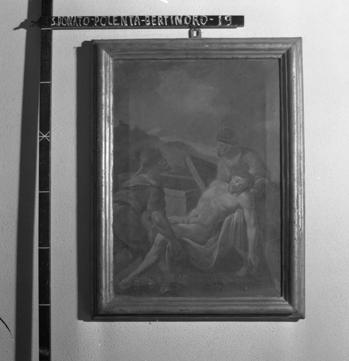 Gesù è deposto nel sepolcro, stazioni della via crucis (dipinto, ciclo) - ambito forlivese (seconda metà sec. XVIII)