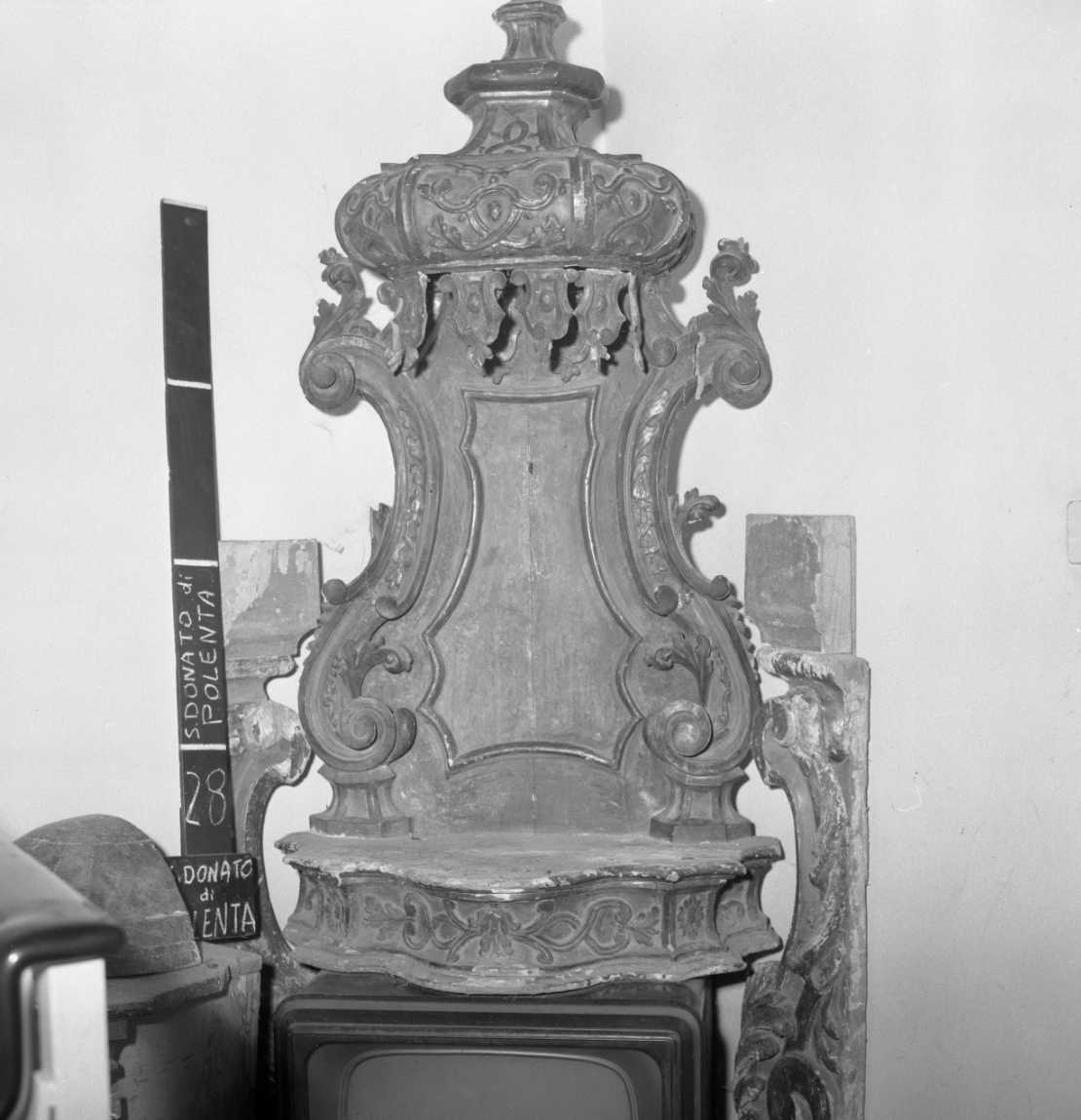 tronetto per esposizione eucaristica - bottega romagnola (sec. XVIII)
