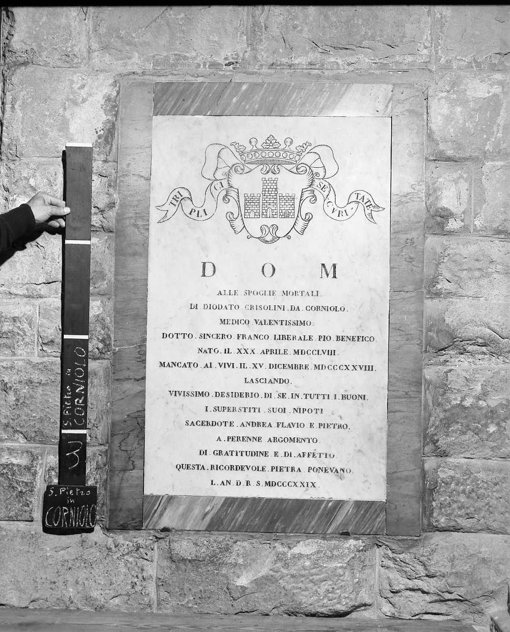 lapide tombale - bottega romagnola (sec. XIX)