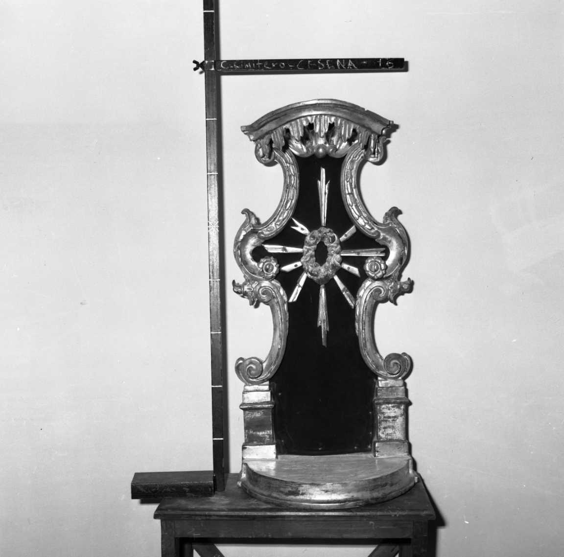 baldacchino di tronetto per esposizione eucaristica - bottega romagnola (sec. XVIII)